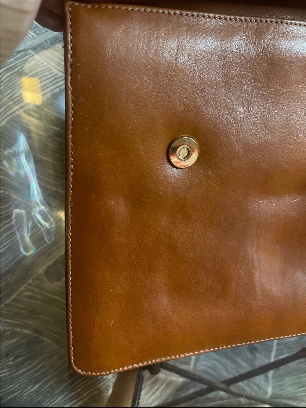 Brahmin Saddle Brown Leather Top-Handle Satchel - Picture 9 of 12